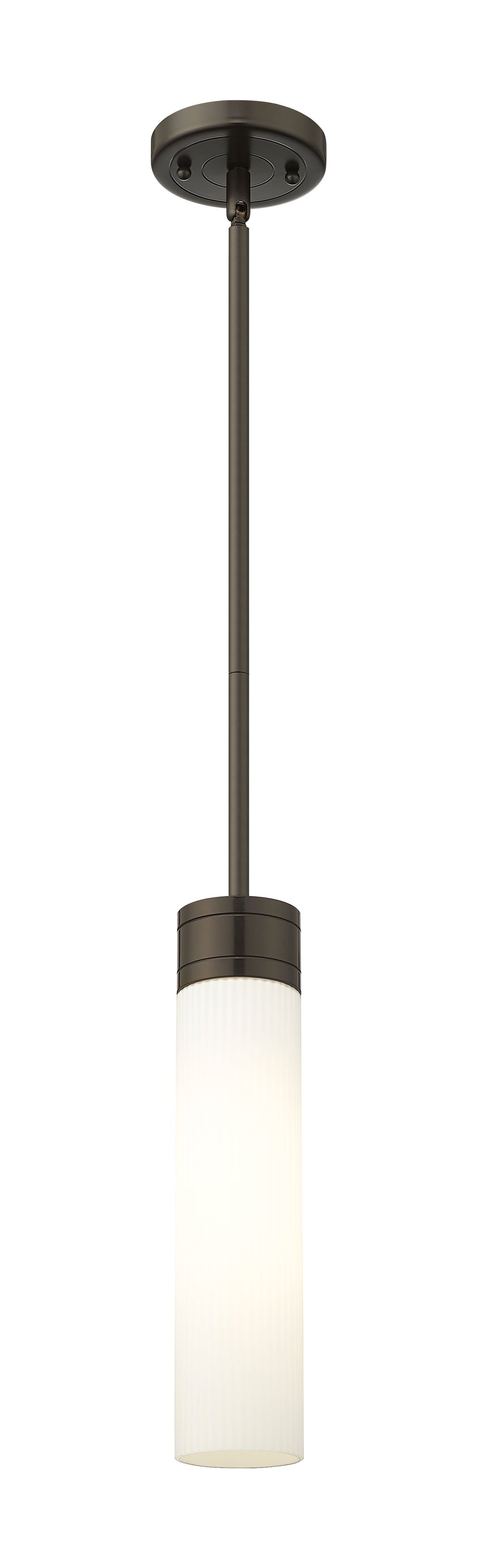 Innovations Lighting Boreas 11" Mini Pendant - Oil Rubbed Bronze Mini-Pendants Innovations Lighting Striped White ; Glass Type: Frosted  