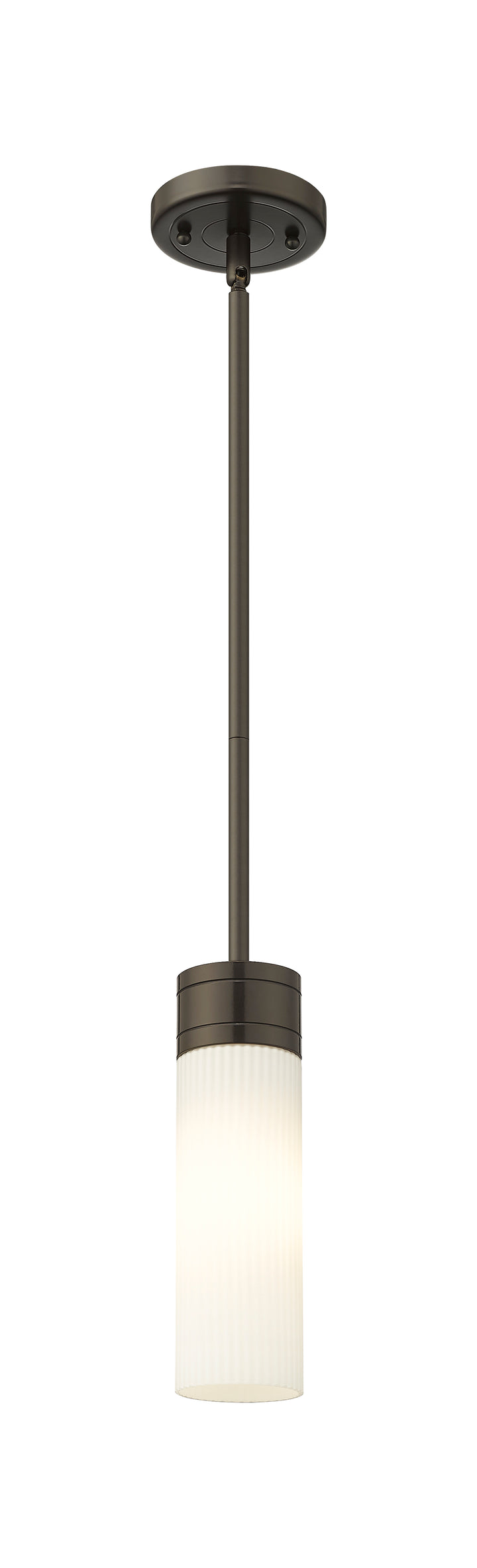 Innovations Lighting Boreas 8" Mini Pendant - Oil Rubbed Bronze Mini-Pendants Innovations Lighting Striped White ; Glass Type: Frosted  