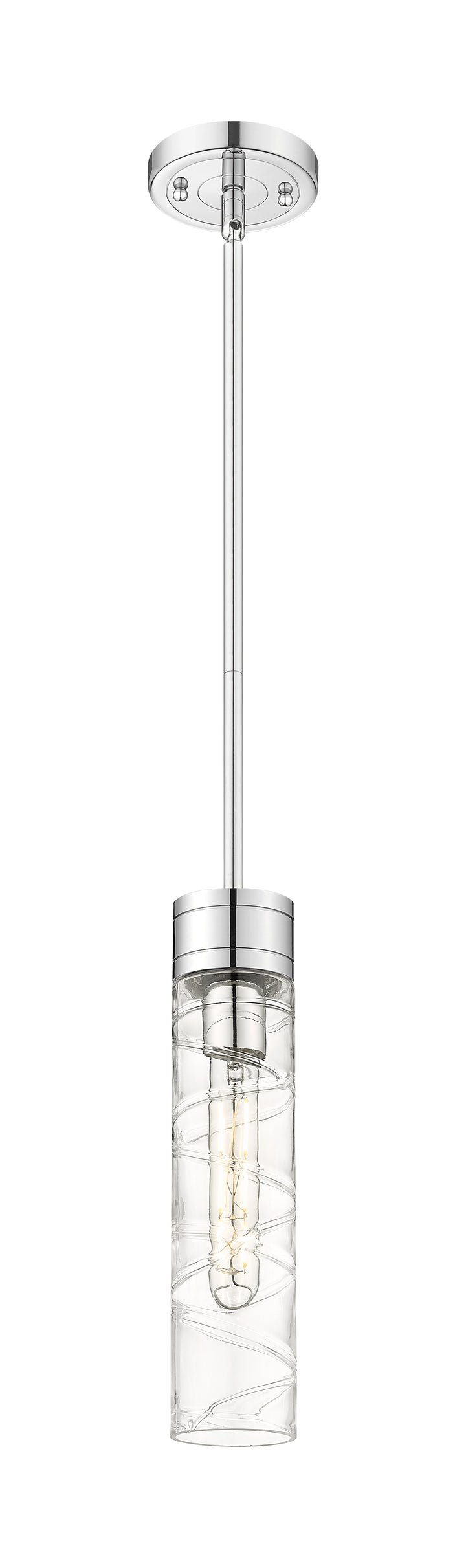 Innovations Lighting Boreas 11" Mini Pendant - Polished Chrome Mini-Pendants Innovations Lighting Deco Swirl ; Glass Type: Transparent  