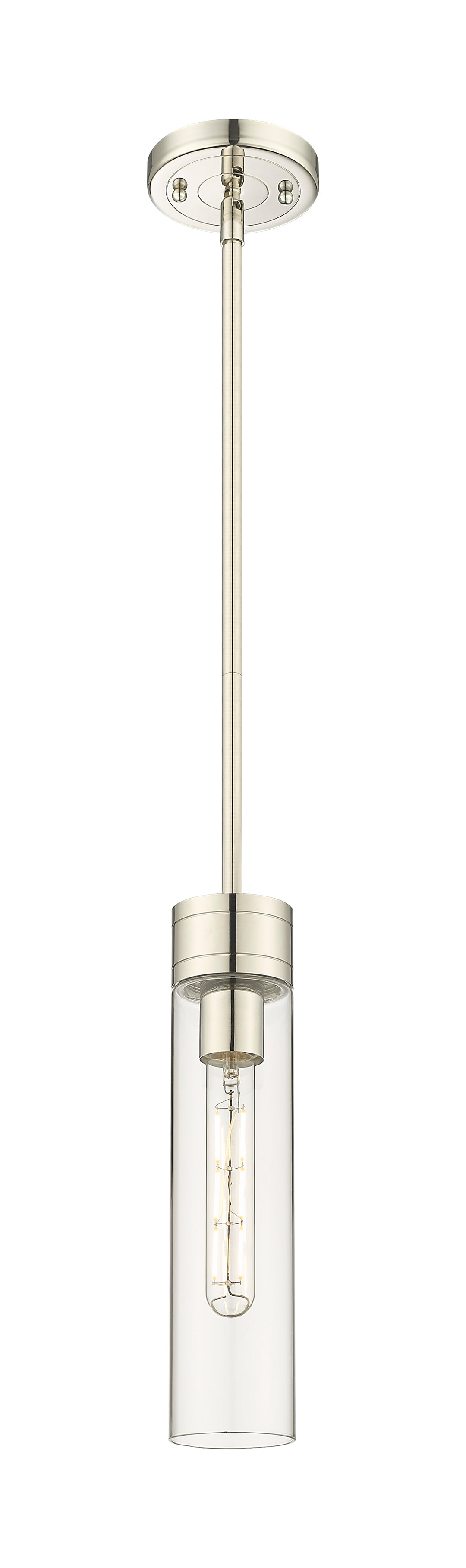 Innovations Lighting Boreas 11" Mini Pendant - Polished Nickel Mini-Pendants Innovations Lighting Clear ; Glass Type: Clear  