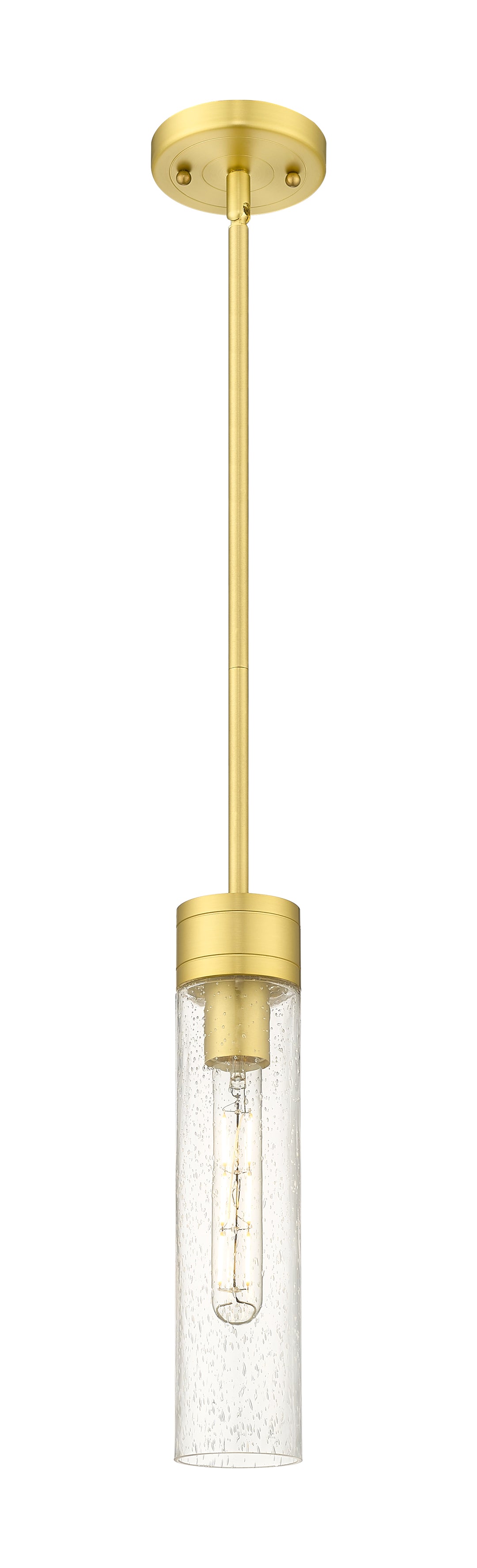 Innovations Lighting Boreas 11" Mini Pendant - Satin Gold Mini-Pendants Innovations Lighting Seedy ; Glass Type: Seedy  