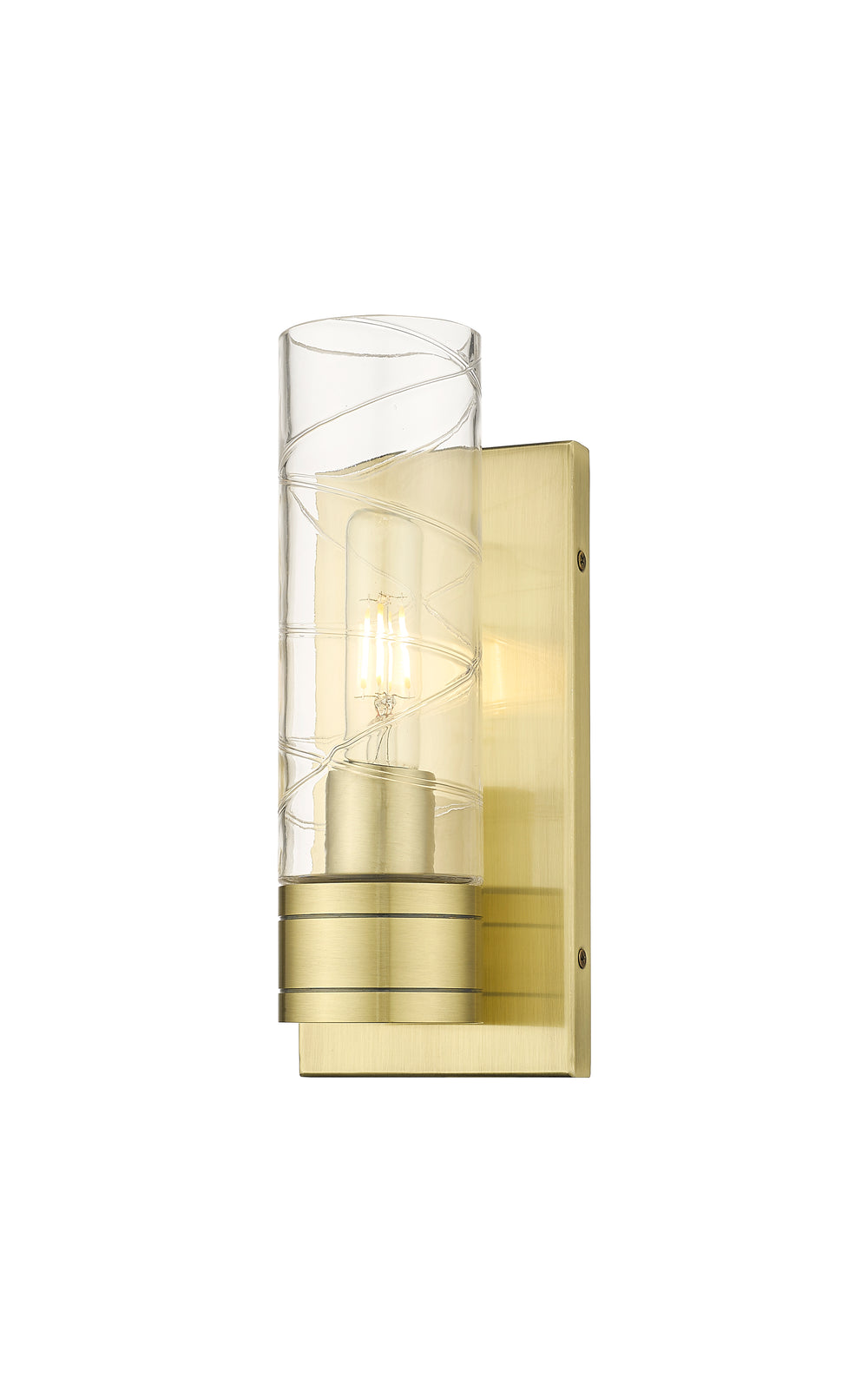 Innovations Lighting Boreas 8" Sconce Wall Sconces Innovations Lighting Antique Brass Deco Swirl ; Glass Type: Transparent 