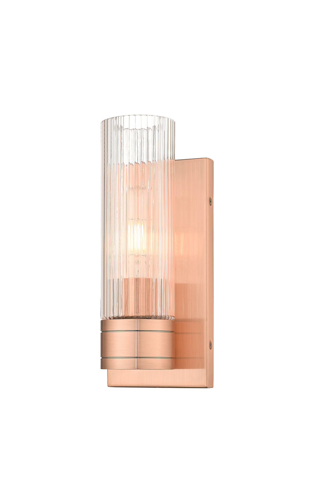 Innovations Lighting Boreas 8" Sconce Wall Sconces Innovations Lighting Antique Copper Striped Clear ; Glass Type: Clear 