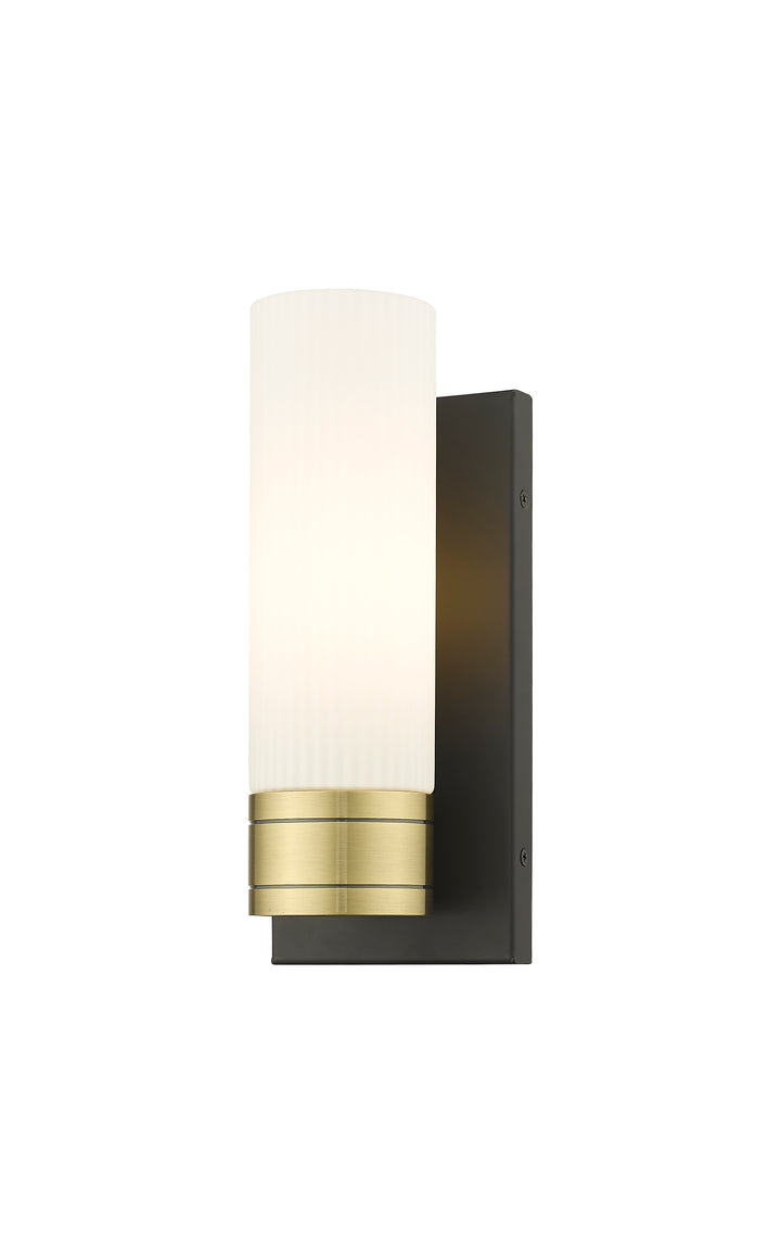 Innovations Lighting Boreas 8" Sconce Wall Sconces Innovations Lighting Black Antique Brass Striped White ; Glass Type: Frosted 