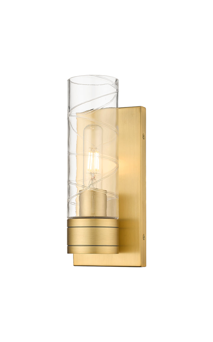 Innovations Lighting Boreas 8" Sconce Wall Sconces Innovations Lighting Brushed Brass Deco Swirl ; Glass Type: Transparent 