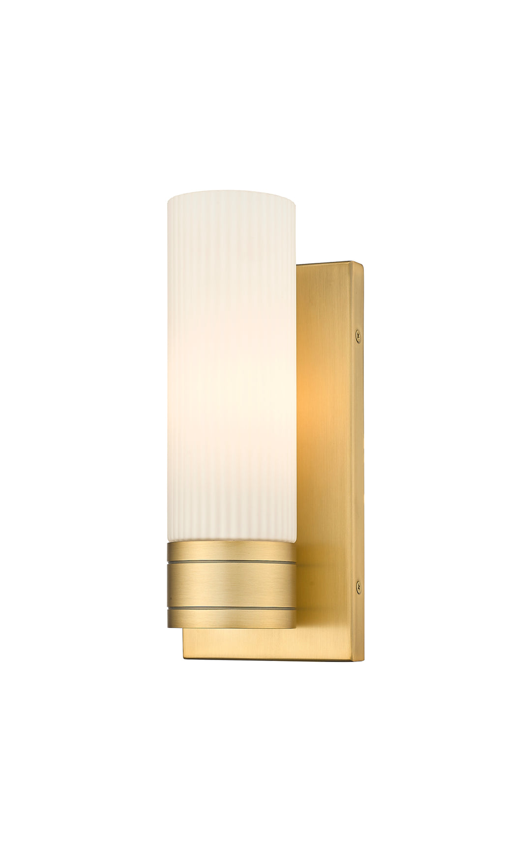 Innovations Lighting Boreas 8" Sconce Wall Sconces Innovations Lighting Brushed Brass Striped White ; Glass Type: Frosted 