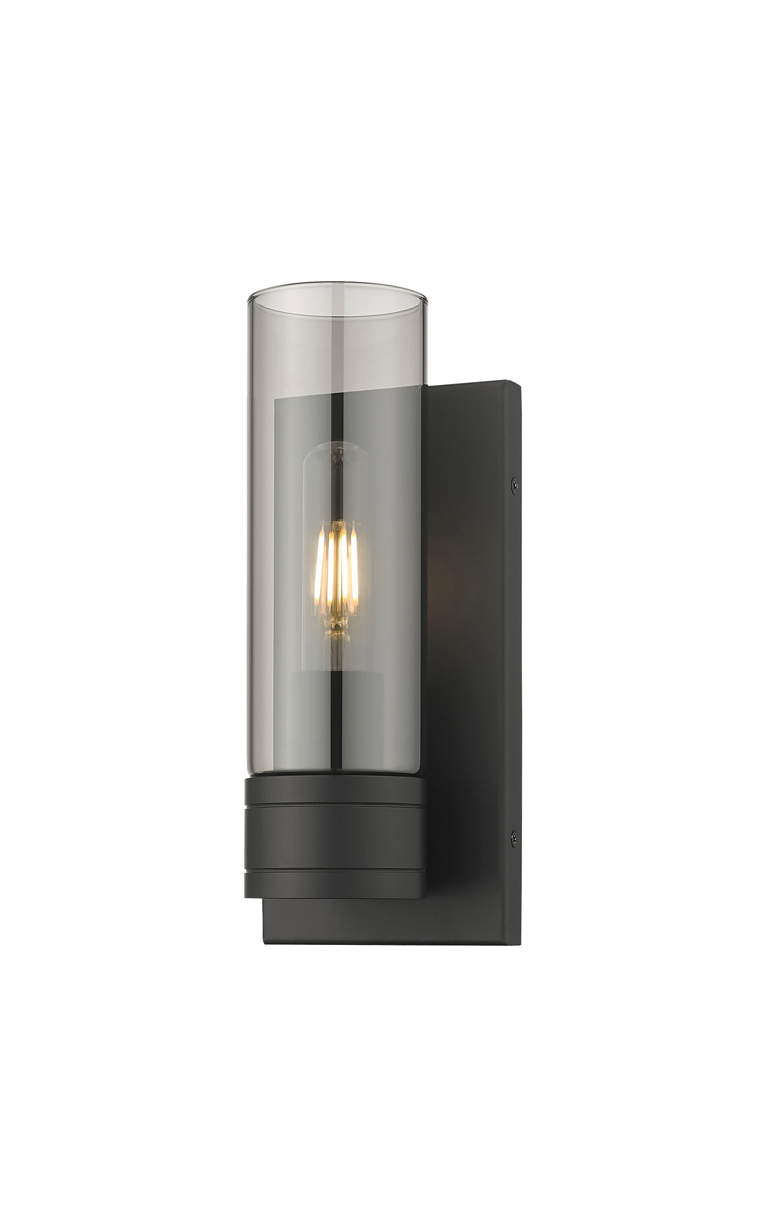 Innovations Lighting Boreas 8" Sconce Wall Sconces Innovations Lighting Matte Black Light Smoke ; Glass Type: Smoked 