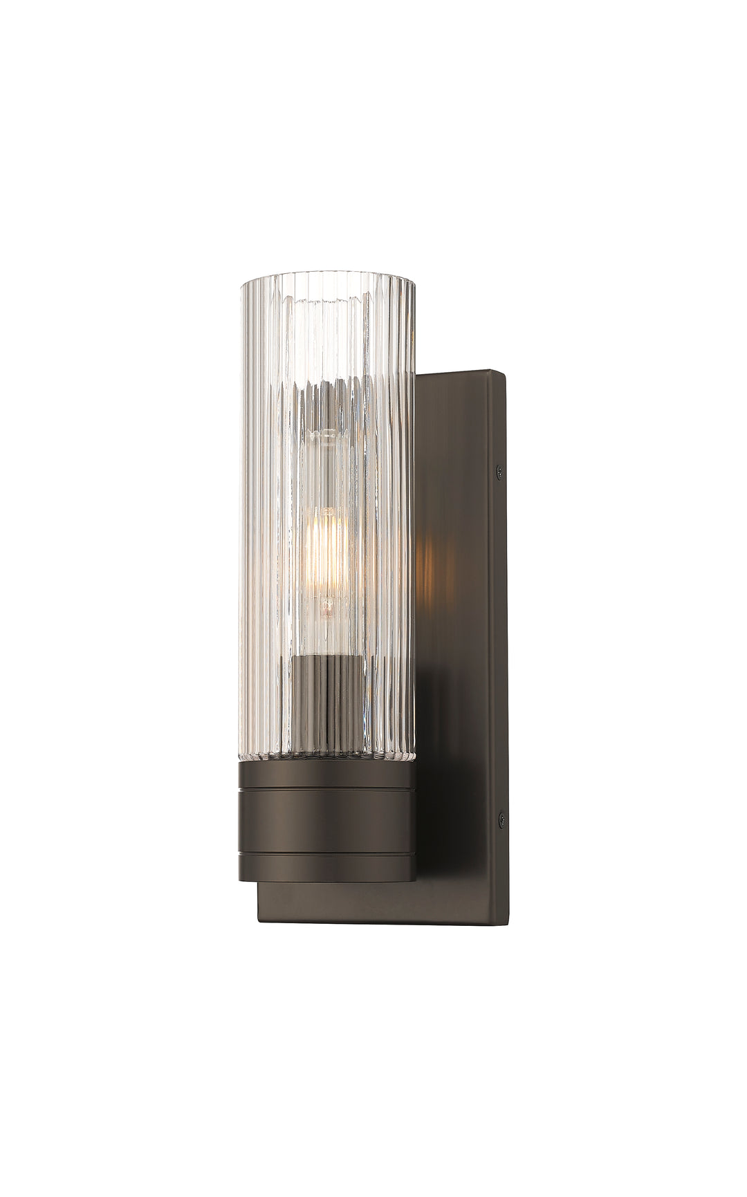 Innovations Lighting Boreas 8" Sconce Wall Sconces Innovations Lighting Oil Rubbed Bronze Striped Clear ; Glass Type: Clear 