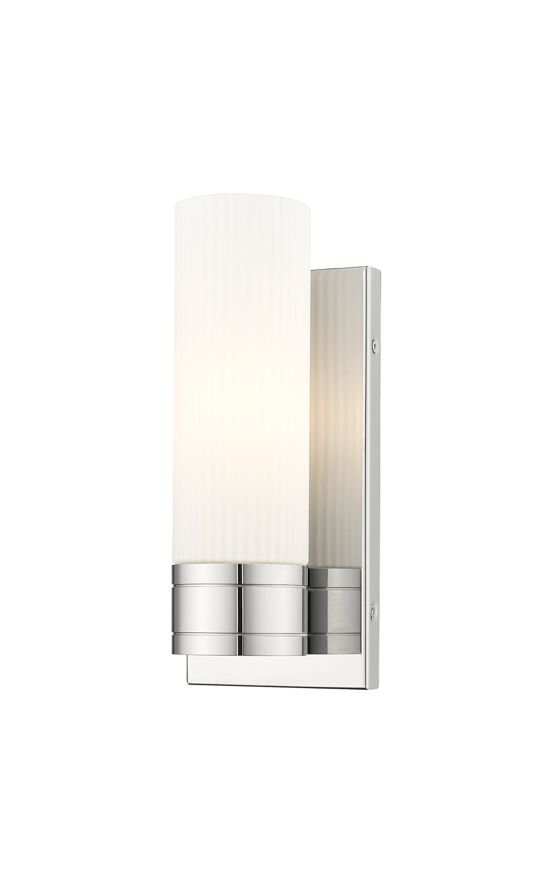 Innovations Lighting Boreas 8" Sconce Wall Sconces Innovations Lighting Polished Chrome Striped White ; Glass Type: Frosted 