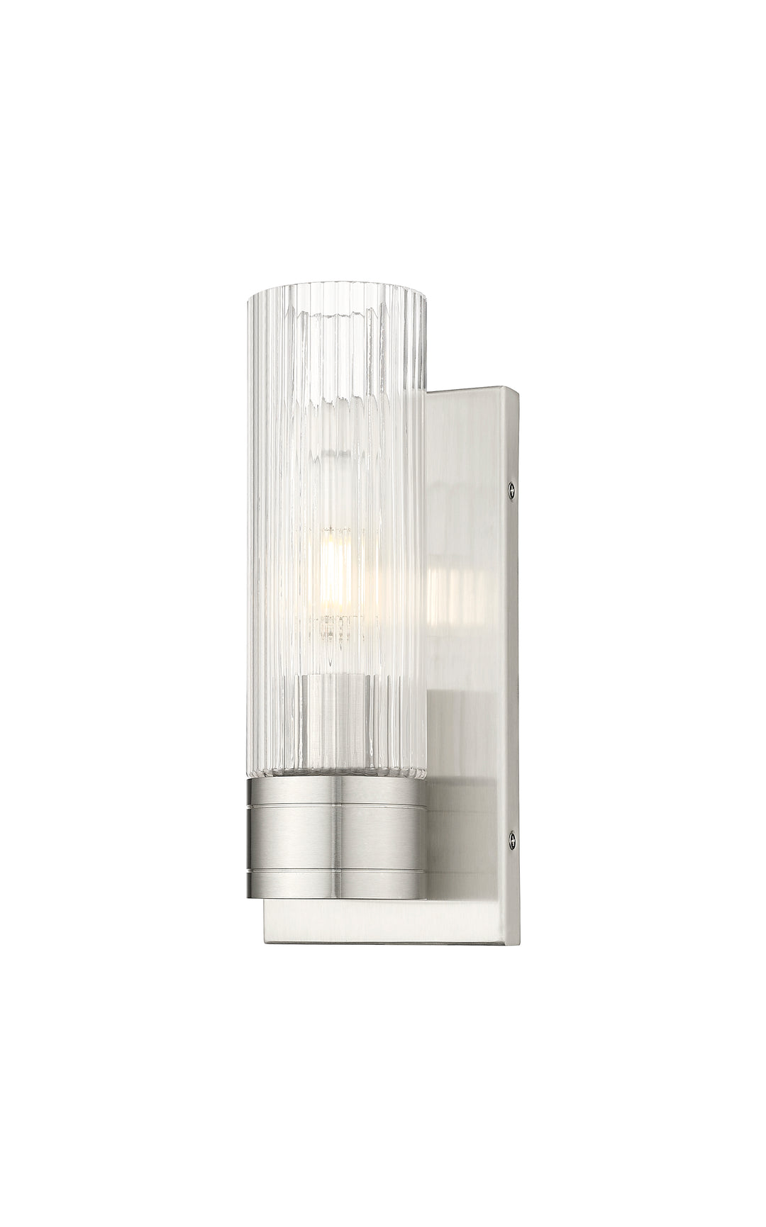 Innovations Lighting Boreas 8" Sconce Wall Sconces Innovations Lighting Satin Nickel Striped Clear ; Glass Type: Clear 