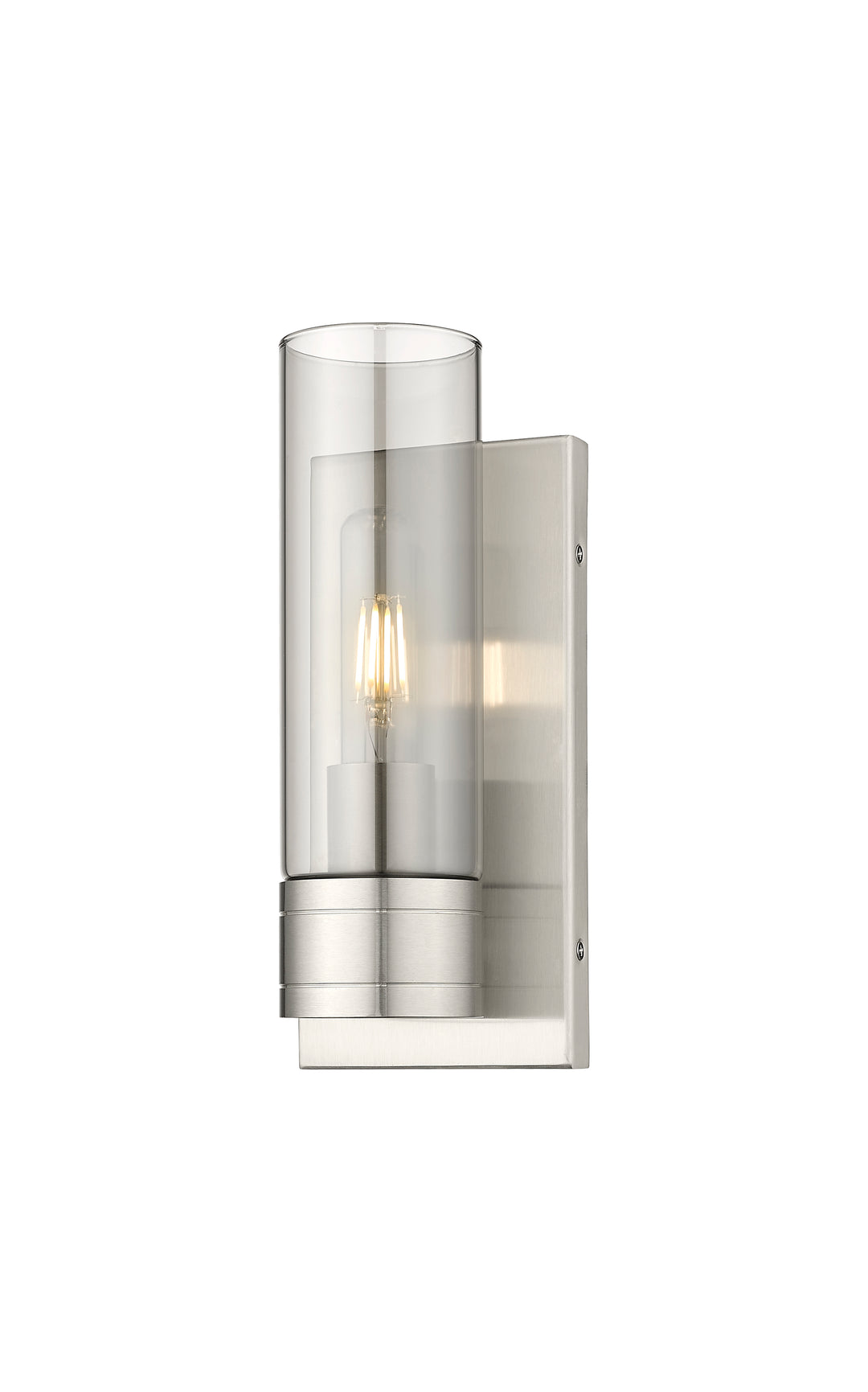 Innovations Lighting Boreas 8" Sconce Wall Sconces Innovations Lighting Satin Nickel Light Smoke ; Glass Type: Smoked 