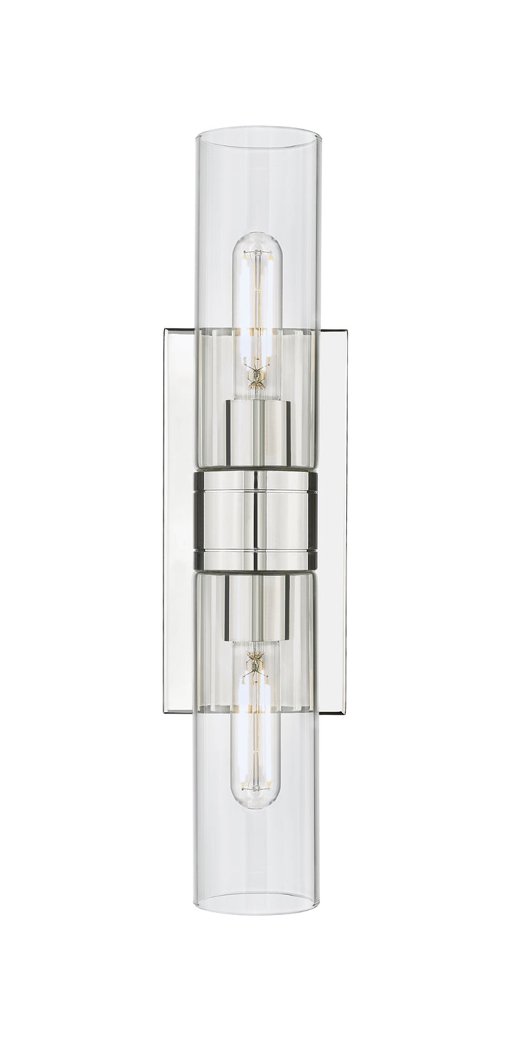 Innovations Lighting Boreas 8" Bath Vanity Light - Polished Nickel Vanity Lights Innovations Lighting Clear ; Glass Type: Clear  