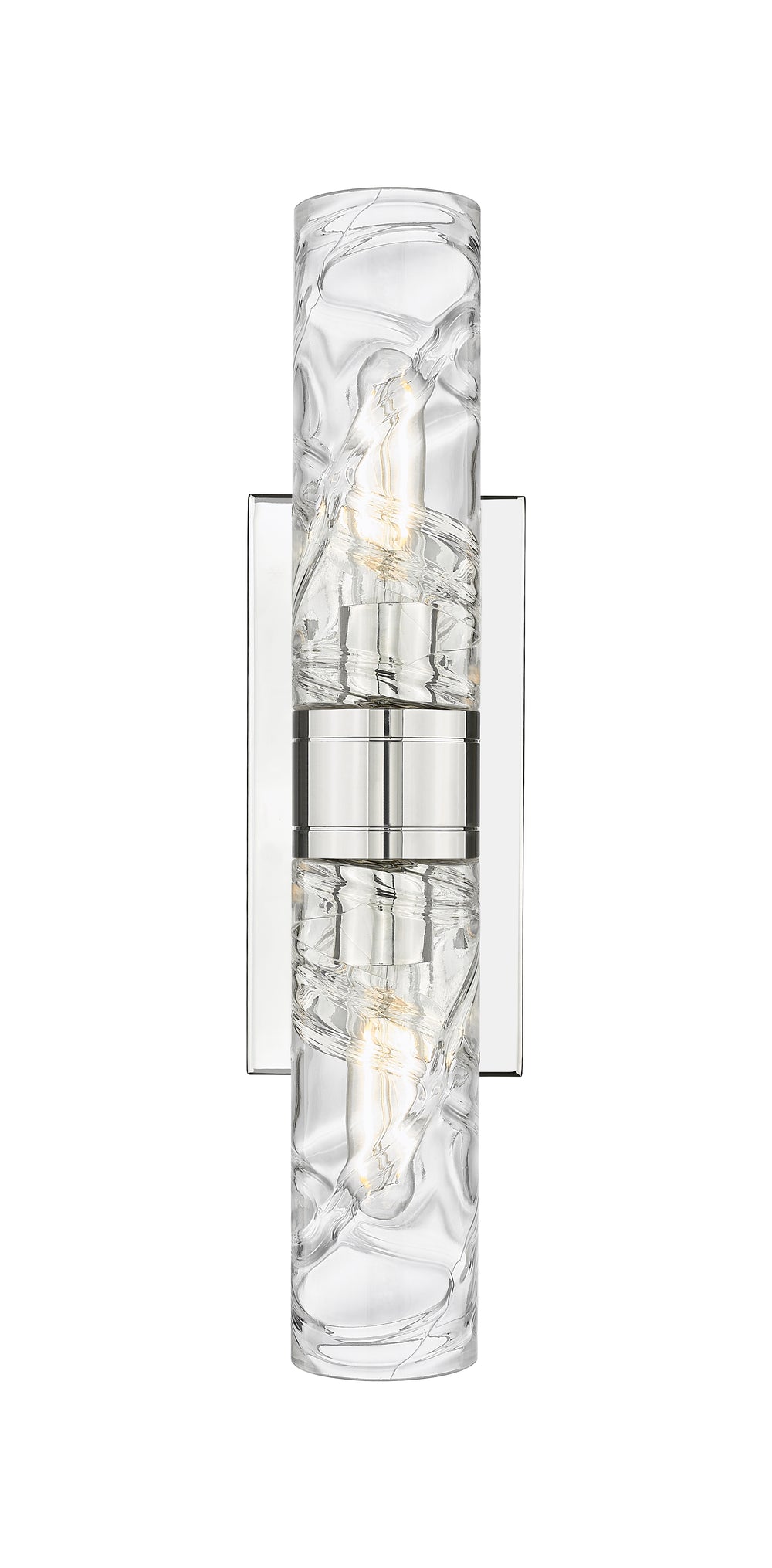 Innovations Lighting Boreas 8" Bath Vanity Light - Polished Nickel Vanity Lights Innovations Lighting Deco Swirl ; Glass Type: Transparent  