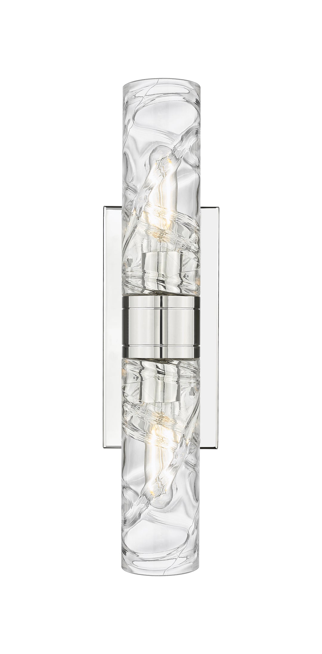 Innovations Lighting Boreas 8" Bath Vanity Light - Polished Nickel Vanity Lights Innovations Lighting Deco Swirl ; Glass Type: Transparent  