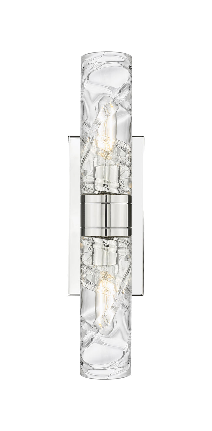 Innovations Lighting Boreas 8" Bath Vanity Light - Polished Nickel Vanity Lights Innovations Lighting Deco Swirl ; Glass Type: Transparent  