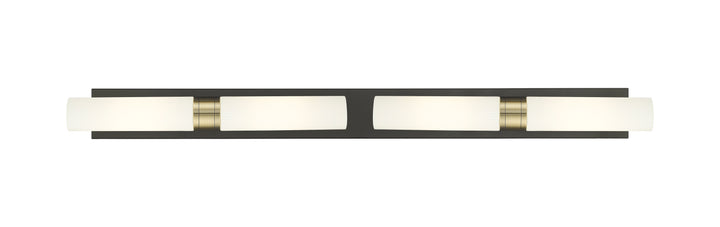 Innovations Lighting Boreas 11" Bath Vanity Light - Black Antique Brass Vanity Lights Innovations Lighting Striped White ; Glass Type: Frosted  