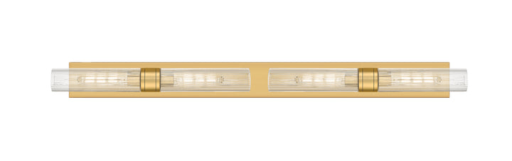 Innovations Lighting Boreas 11" Bath Vanity Light - Brushed Brass Vanity Lights Innovations Lighting Striped Clear ; Glass Type: Clear  