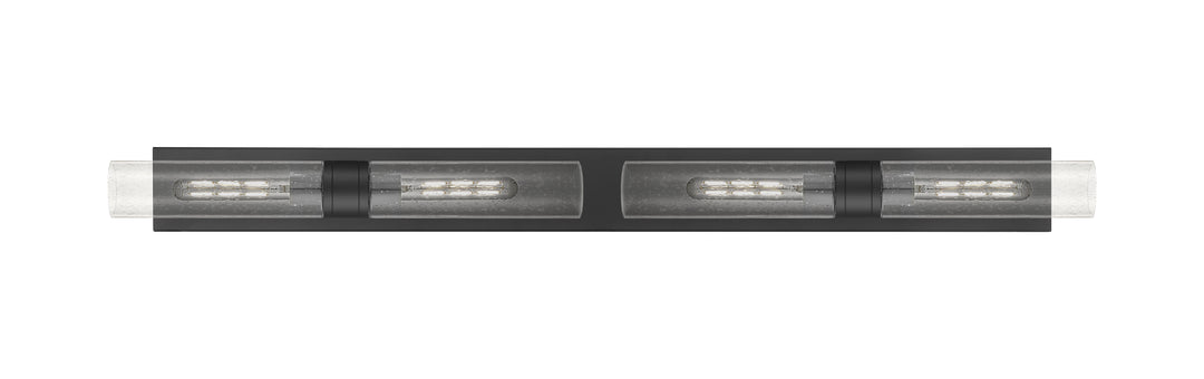 Innovations Lighting Boreas 11" Bath Vanity Light - Matte Black Vanity Lights Innovations Lighting Seedy ; Glass Type: Seedy  