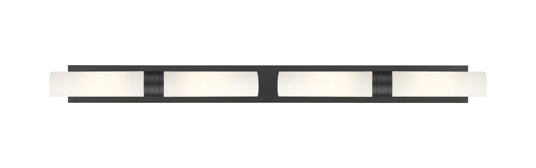 Innovations Lighting Boreas 11" Bath Vanity Light - Matte Black Vanity Lights Innovations Lighting Striped White ; Glass Type: Frosted  