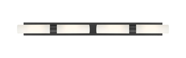 Innovations Lighting Boreas 11" Bath Vanity Light - Matte Black Vanity Lights Innovations Lighting Striped White ; Glass Type: Frosted  