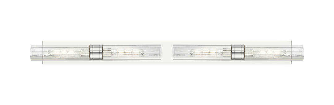 Innovations Lighting Boreas 11" Bath Vanity Light - Polished Nickel Vanity Lights Innovations Lighting Striped Clear ; Glass Type: Clear  