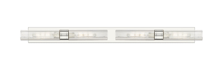 Innovations Lighting Boreas 11" Bath Vanity Light - Polished Nickel Vanity Lights Innovations Lighting Striped Clear ; Glass Type: Clear  