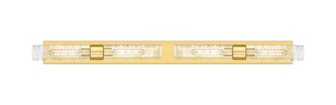 Innovations Lighting Boreas 11" Bath Vanity Light - Satin Gold Vanity Lights Innovations Lighting Deco Swirl ; Glass Type: Transparent  