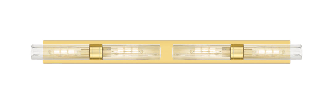 Innovations Lighting Boreas 11" Bath Vanity Light - Satin Gold Vanity Lights Innovations Lighting Striped Clear ; Glass Type: Clear  