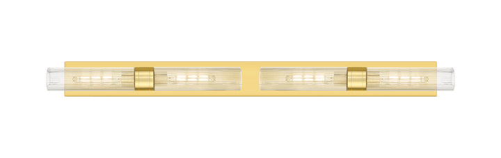 Innovations Lighting Boreas 11" Bath Vanity Light - Satin Gold Vanity Lights Innovations Lighting Striped Clear ; Glass Type: Clear  