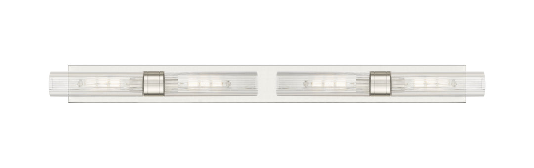 Innovations Lighting Boreas 11" Bath Vanity Light - Satin Nickel Vanity Lights Innovations Lighting Striped Clear ; Glass Type: Clear  