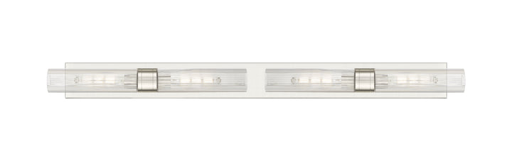 Innovations Lighting Boreas 11" Bath Vanity Light - Satin Nickel Vanity Lights Innovations Lighting Striped Clear ; Glass Type: Clear  