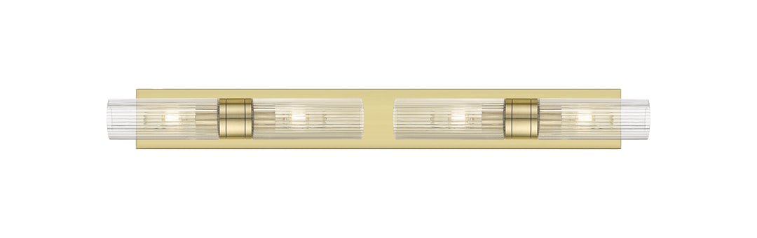 Innovations Lighting Boreas 8" Bath Vanity Light - Antique Brass Vanity Lights Innovations Lighting Striped Clear ; Glass Type: Clear  