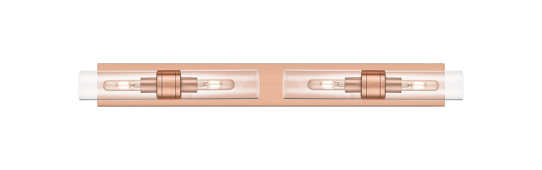 Innovations Lighting Boreas 8" Bath Vanity Light - Antique Copper Vanity Lights Innovations Lighting Clear ; Glass Type: Clear  