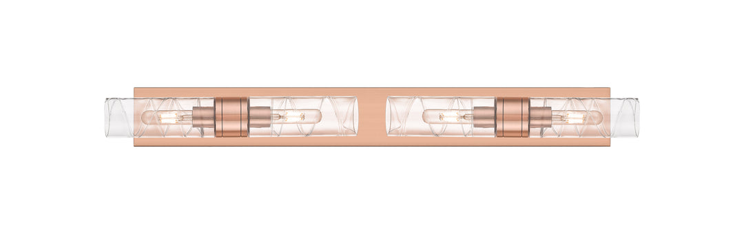 Innovations Lighting Boreas 8" Bath Vanity Light - Antique Copper Vanity Lights Innovations Lighting Deco Swirl ; Glass Type: Transparent  