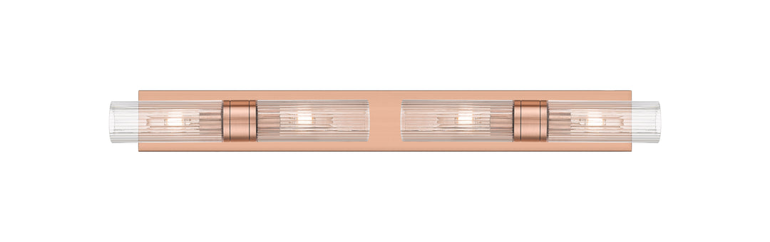 Innovations Lighting Boreas 8" Bath Vanity Light - Antique Copper Vanity Lights Innovations Lighting Striped Clear ; Glass Type: Clear  