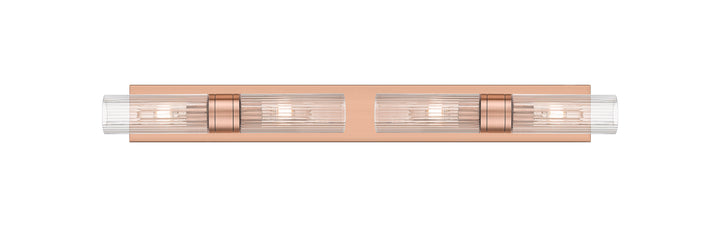 Innovations Lighting Boreas 8" Bath Vanity Light - Antique Copper Vanity Lights Innovations Lighting Striped Clear ; Glass Type: Clear  