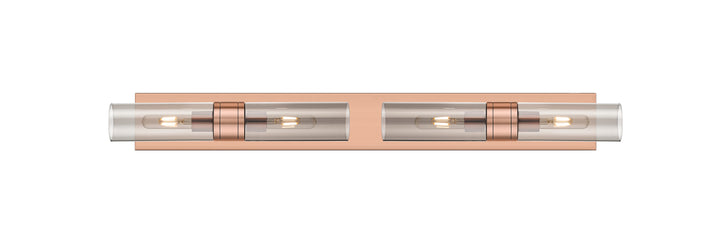 Innovations Lighting Boreas 8" Bath Vanity Light - Antique Copper Vanity Lights Innovations Lighting Light Smoke ; Glass Type: Smoked  