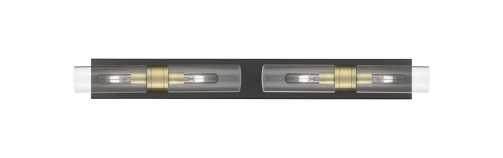 Innovations Lighting Boreas 8" Bath Vanity Light - Black Antique Brass Vanity Lights Innovations Lighting Clear ; Glass Type: Clear  