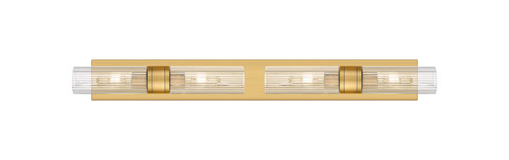 Innovations Lighting Boreas 8" Bath Vanity Light - Brushed Brass Vanity Lights Innovations Lighting Striped Clear ; Glass Type: Clear  