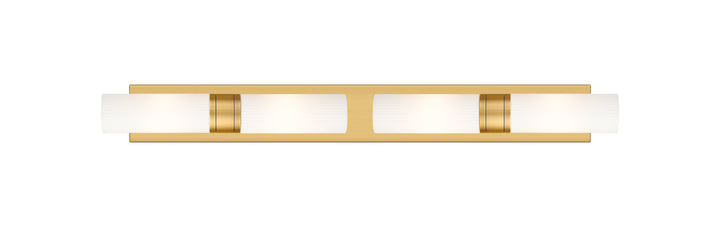 Innovations Lighting Boreas 8" Bath Vanity Light - Brushed Brass Vanity Lights Innovations Lighting Striped White ; Glass Type: Frosted  