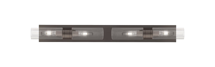 Innovations Lighting Boreas 8" Bath Vanity Light - Oil Rubbed Bronze Vanity Lights Innovations Lighting Striped Clear ; Glass Type: Clear  