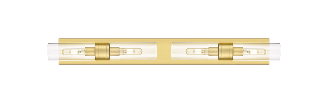 Innovations Lighting Boreas 8" Bath Vanity Light - Satin Gold Vanity Lights Innovations Lighting Clear ; Glass Type: Clear  