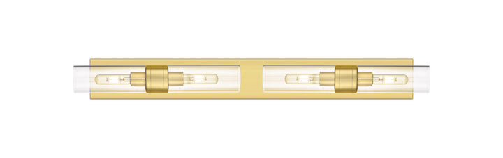 Innovations Lighting Boreas 8" Bath Vanity Light - Satin Gold Vanity Lights Innovations Lighting Clear ; Glass Type: Clear  