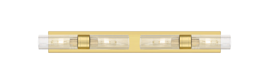 Innovations Lighting Boreas 8" Bath Vanity Light - Satin Gold Vanity Lights Innovations Lighting Striped Clear ; Glass Type: Clear  