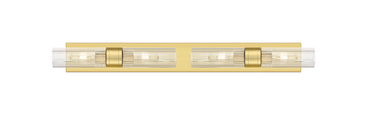 Innovations Lighting Boreas 8" Bath Vanity Light - Satin Gold Vanity Lights Innovations Lighting Striped Clear ; Glass Type: Clear  