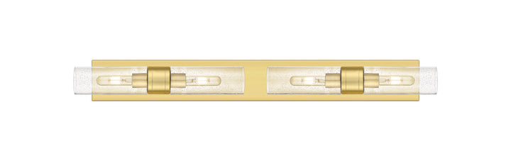 Innovations Lighting Boreas 8" Bath Vanity Light - Satin Gold Vanity Lights Innovations Lighting Seedy ; Glass Type: Seedy  