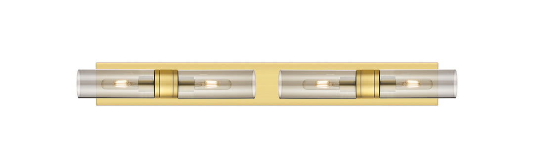 Innovations Lighting Boreas 8" Bath Vanity Light - Satin Gold Vanity Lights Innovations Lighting Light Smoke ; Glass Type: Smoked  