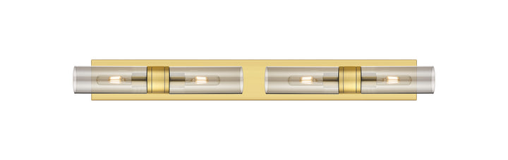 Innovations Lighting Boreas 8" Bath Vanity Light - Satin Gold Vanity Lights Innovations Lighting Light Smoke ; Glass Type: Smoked  