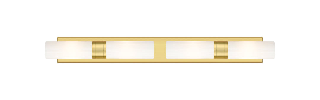 Innovations Lighting Boreas 8" Bath Vanity Light - Satin Gold Vanity Lights Innovations Lighting Striped White ; Glass Type: Frosted  