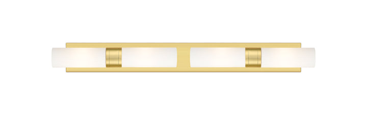 Innovations Lighting Boreas 8" Bath Vanity Light - Satin Gold Vanity Lights Innovations Lighting Striped White ; Glass Type: Frosted  